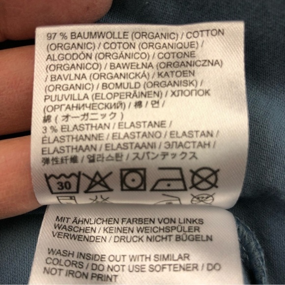 𝅺JACK Wolfskin steel blue graphic Men’s long sleeve tee Large - Picture 6 of 10